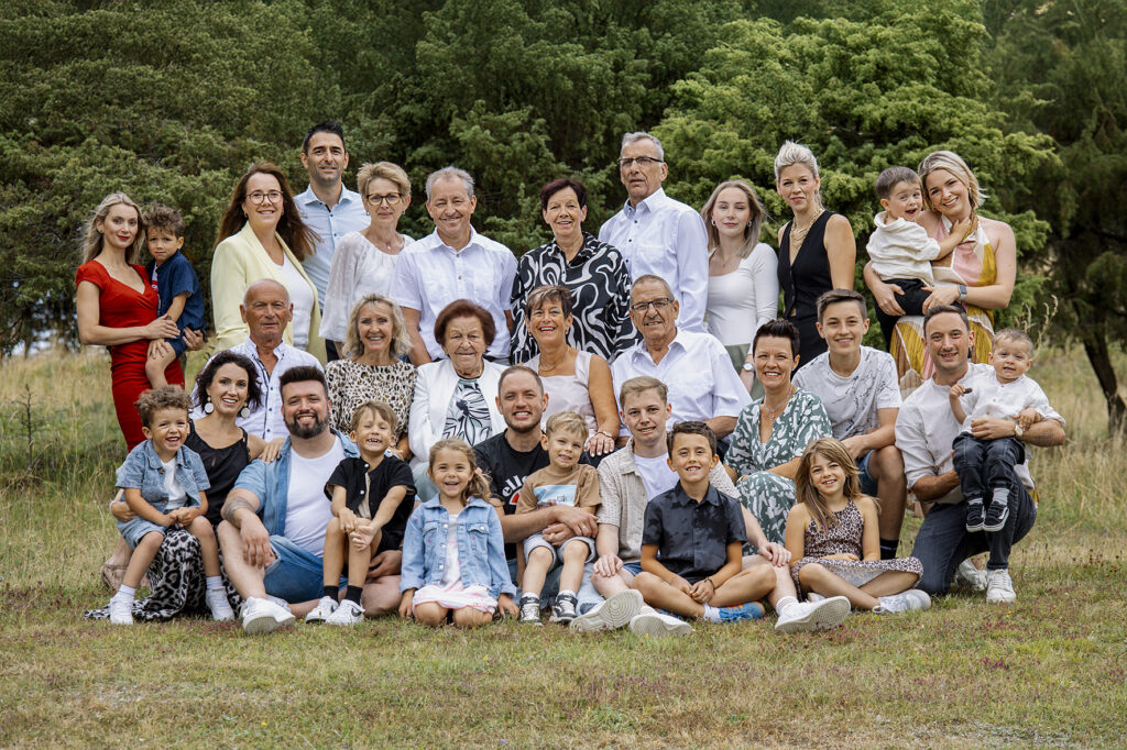 Großfamilie mit mehreren Generationen in Sigmaringen.
